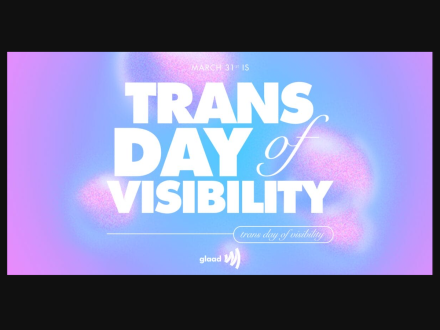 Trans day of visibility logo from GLAAD
